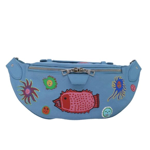 LOUIS VUITTON Taurillon Monogram Maxi Bum Bag bag Light Blue M21715 Auth 76433A - Picture 2 of 16